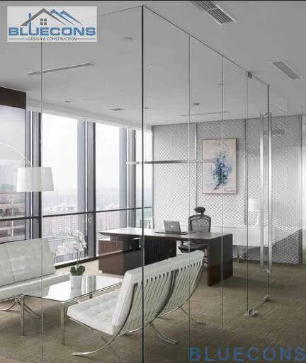 Phòng giám đốc với mẫu thiết kế văn phòng làm việc hiện đại theo phong cách ấn tượng riêng độc đáo