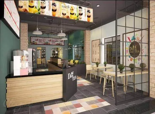 Thi công nội thất quán trà sữa 11 Báo giá thi công quán cafe