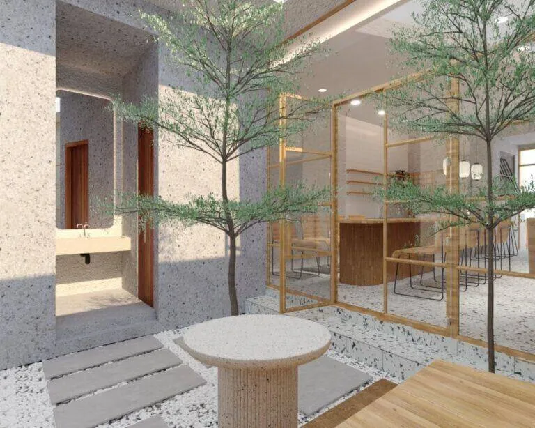 Thiết kế quán cafe nhỏ 3 Thi công nội thất chung cư gỗ công nghiệp
