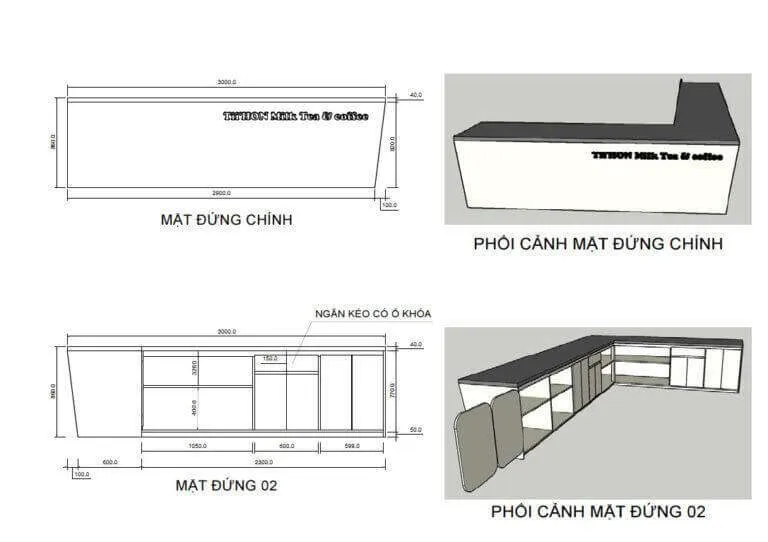 Quầy pha chế giá rẻ