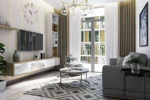 thiết kế nội thất phòng khách nhà chung cư 