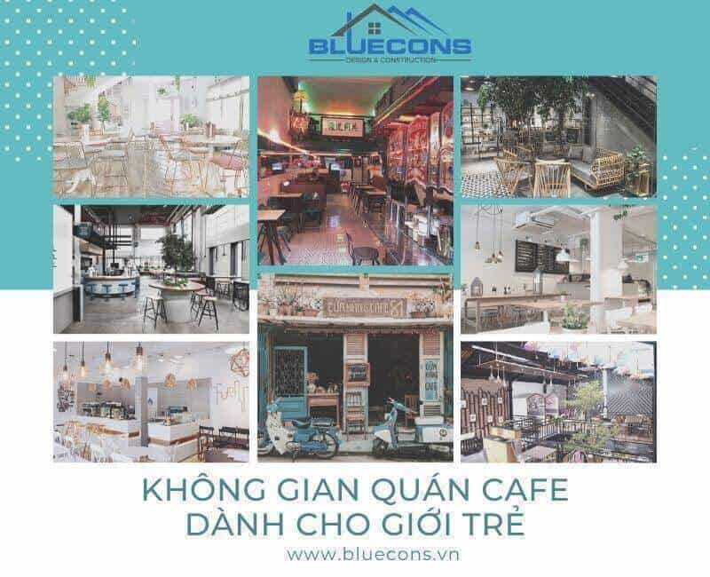 Trang trí không gian quán cafe đơn giản đẹp dành cho giới trẻ