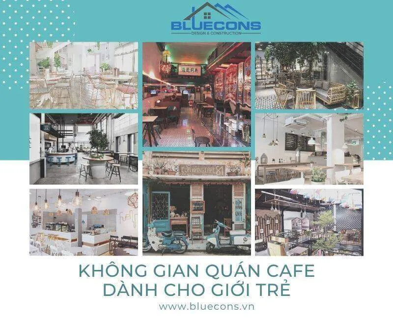 Trang trí không gian quán cafe đơn giản đẹp dành cho giới trẻ