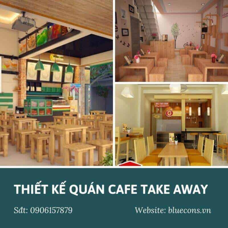 Thiết kế quán cafe takeaway đơn giản phù hợp với đối tượng khách hàng bận rộn