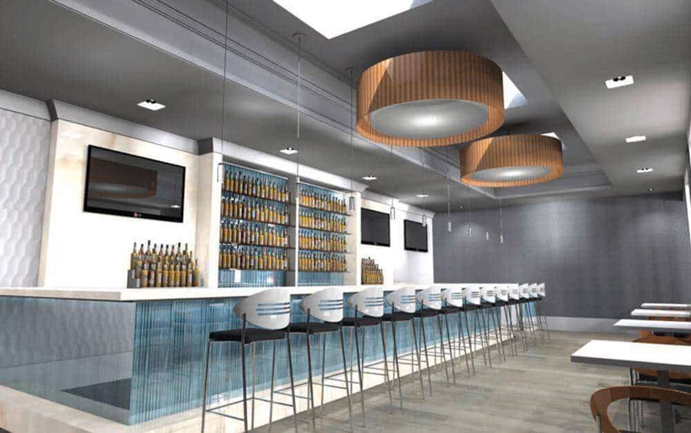 Bố trí tủ rượu quầy bar hiện đại