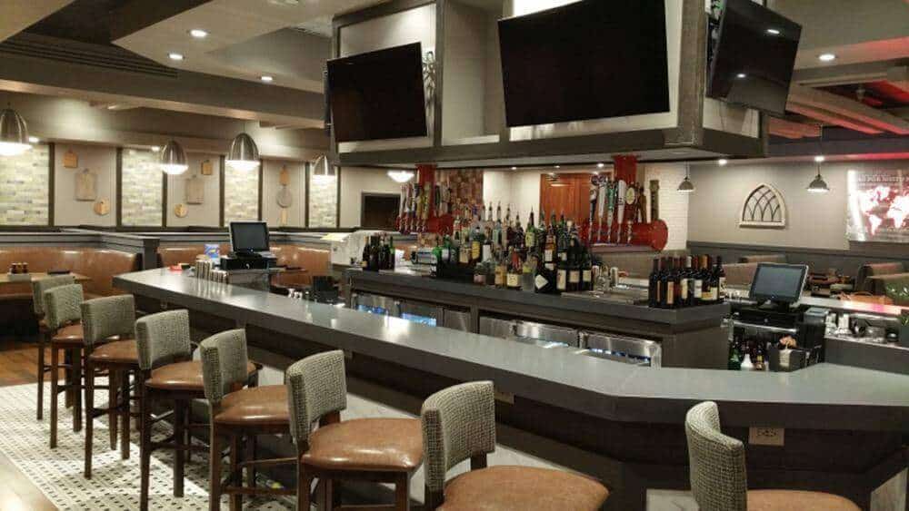 Phong cách thiết kế quầy bar nhà hàng tối giản
