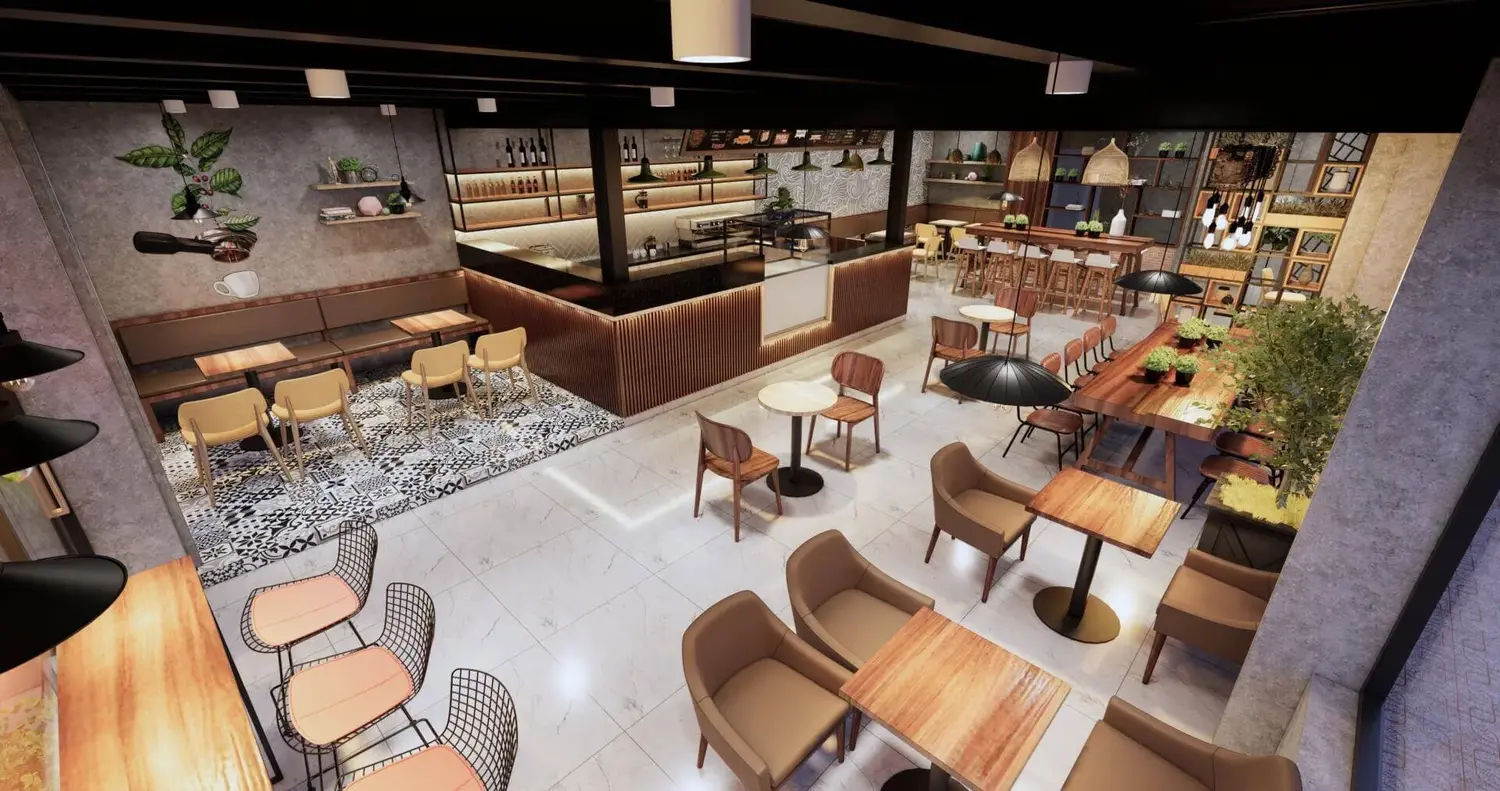 Thiết kế quán cafe phong cách vintage