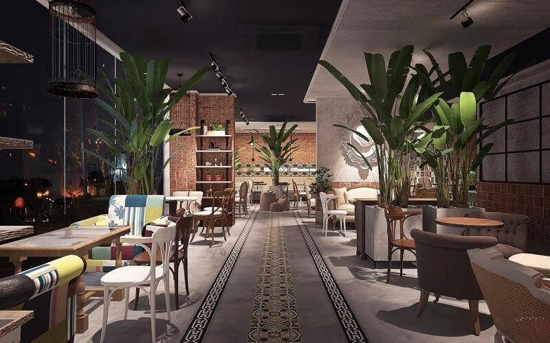 Thiết kế quán cafe sân vườn, ngoài trời, không gian mở, đơn giản đẹp 2024 14 Thiết kế quán cafe phong cách vintage