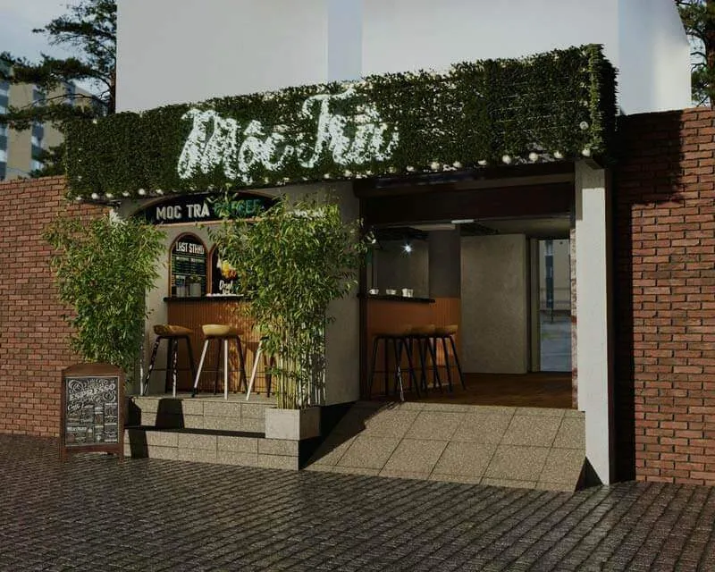 Thiết kế quán cafe sân vườn, ngoài trời, không gian mở, đơn giản đẹp 2024 19 Thiết kế quán cafe phong cách vintage
