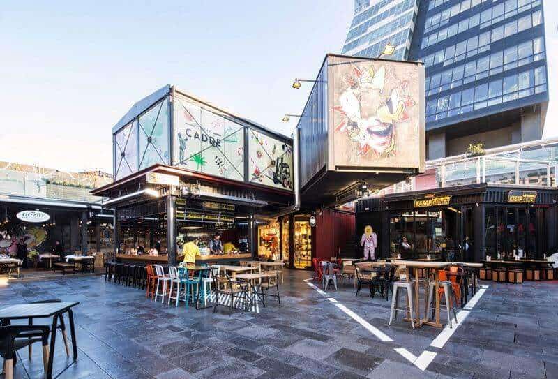 Mẫu quán cafe container tại trung tâm thương mại Cadde, Thổ Nhĩ Kỳ