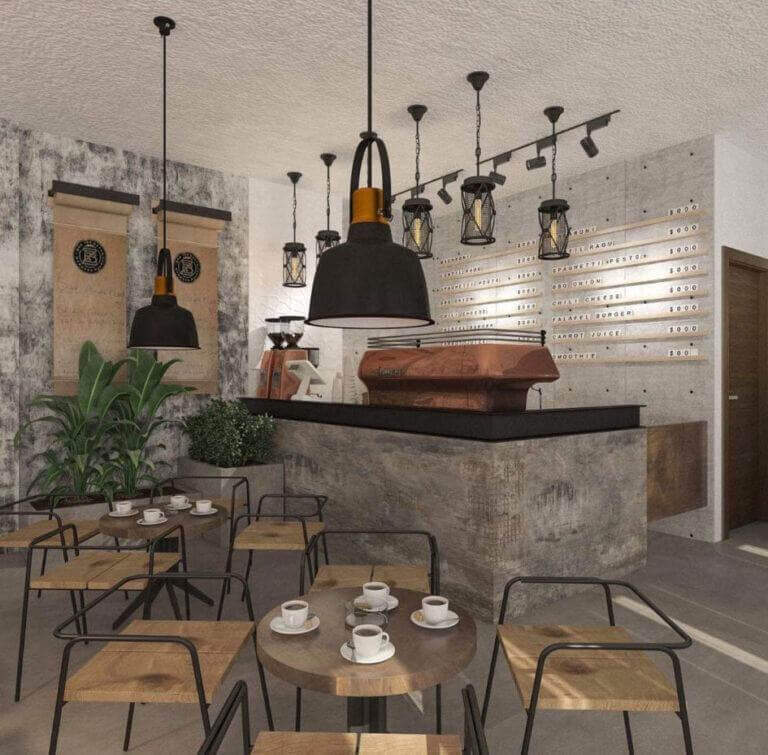Thiết kế quán cafe phong cách vintage