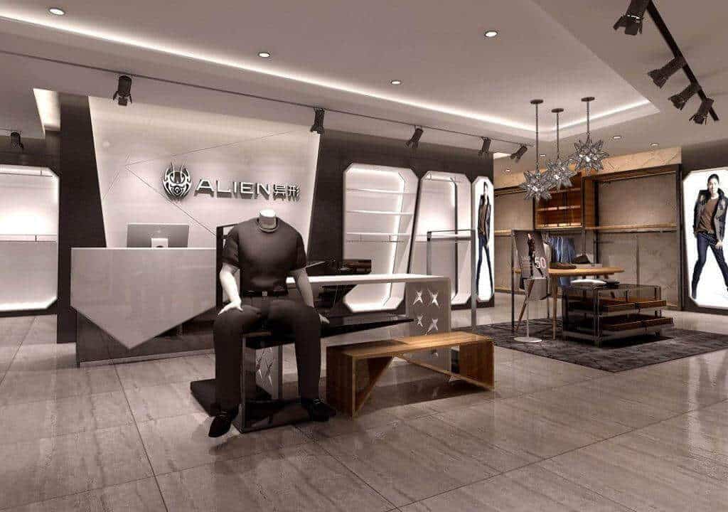 Thiết kế shop quần áo nam