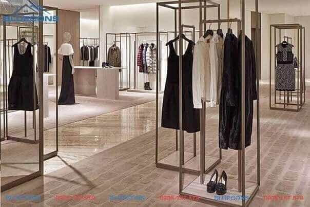 Thiết kế shop quần áo đẹp 7 Trang trí shop thời trang khoa học, tiện nghị