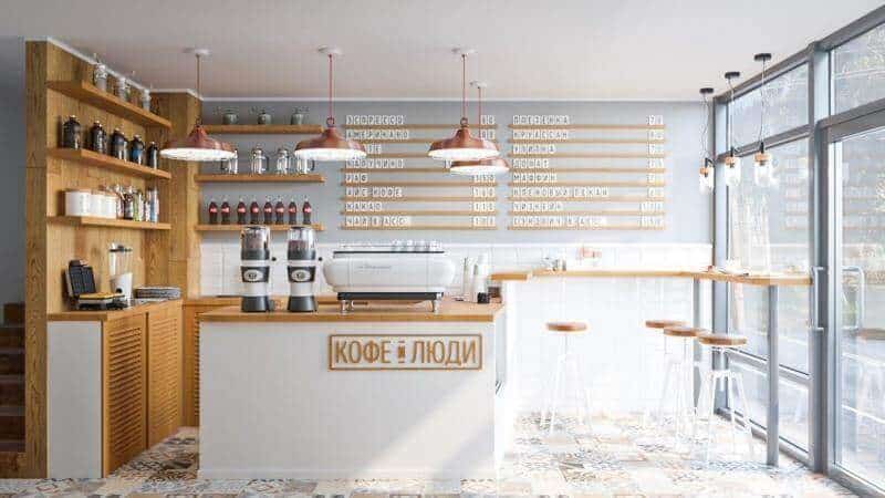 Thiết kế quán cafe take away đẹp decor phong cách Japan
