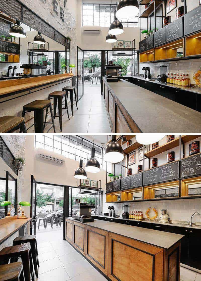 Setup trang trí thiết kế quán cafe take away đẹp