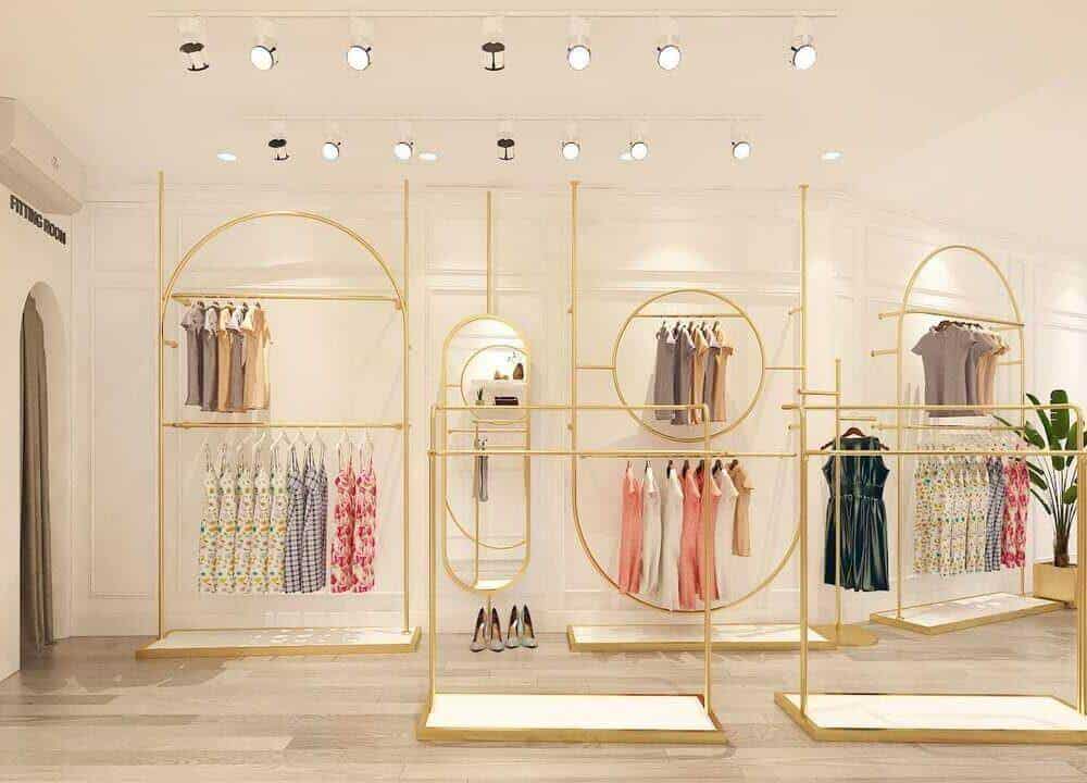 Mẫu thiết kế shop thời trang phong cách sang trọng