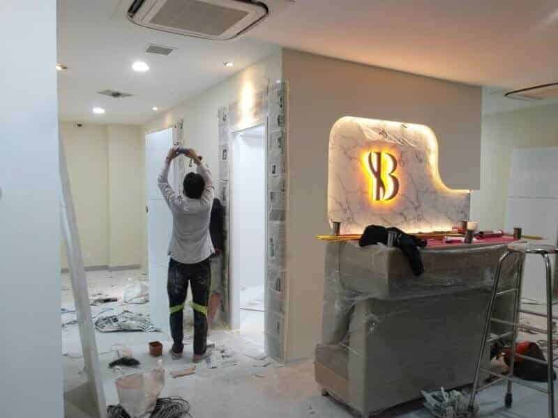 Thiết kế nội thất tầng 4 spa Hàn Quốc