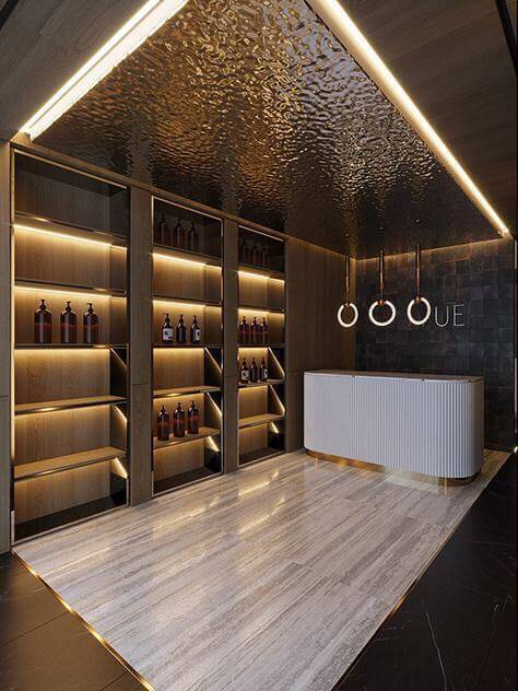 Thiết kế spa đẹp với không gian sảnh ấn tượng, độc đáo