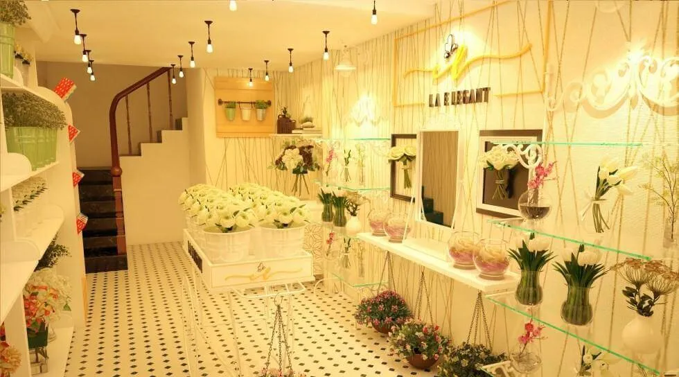 Thiết kế shop hoa hiện đại