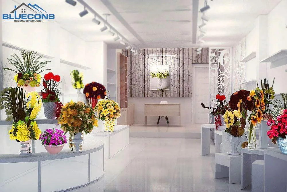 Thiết kế shop hoa hiện đại