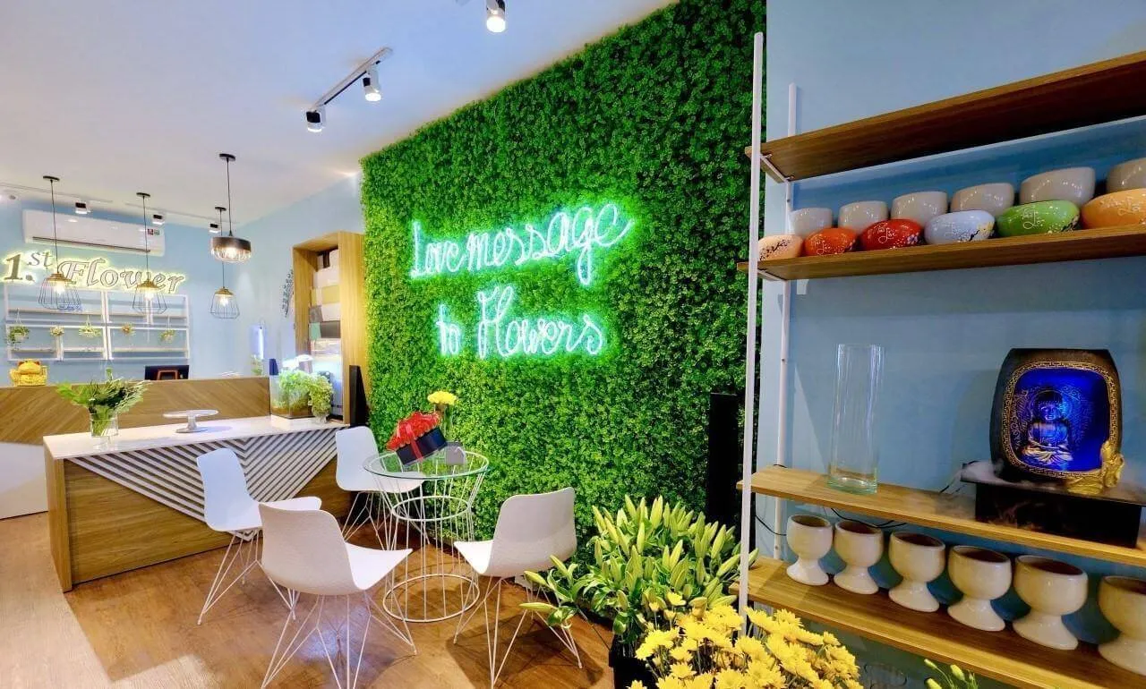 Thiết kế shop hoa hiện đại