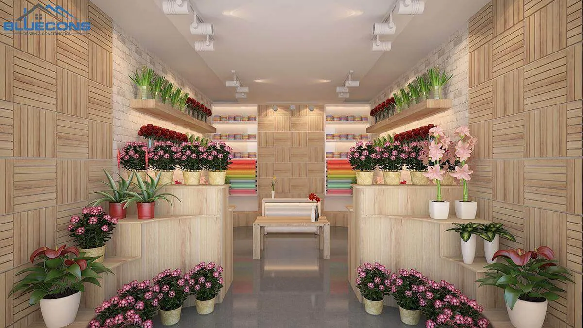 Thiết kế shop hoa hiện đại
