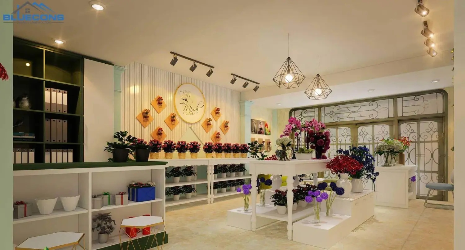 Thiết kế shop hoa hiện đại