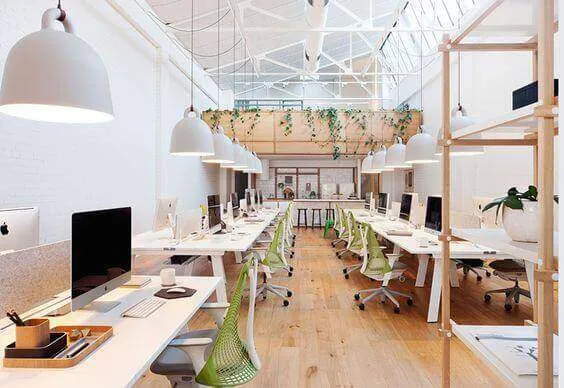 Không gian thiết kế nội thất văn phòng tối giản đẹp và thu hút