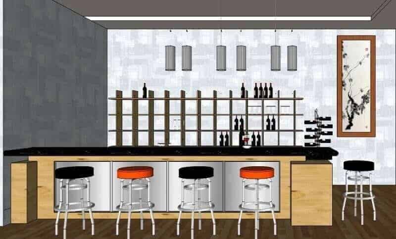 thiết kế quầy bar gỗ đẹp