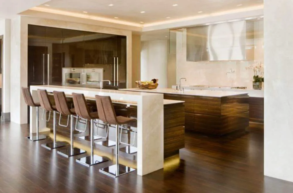 Thi công quầy bar nhà bếp