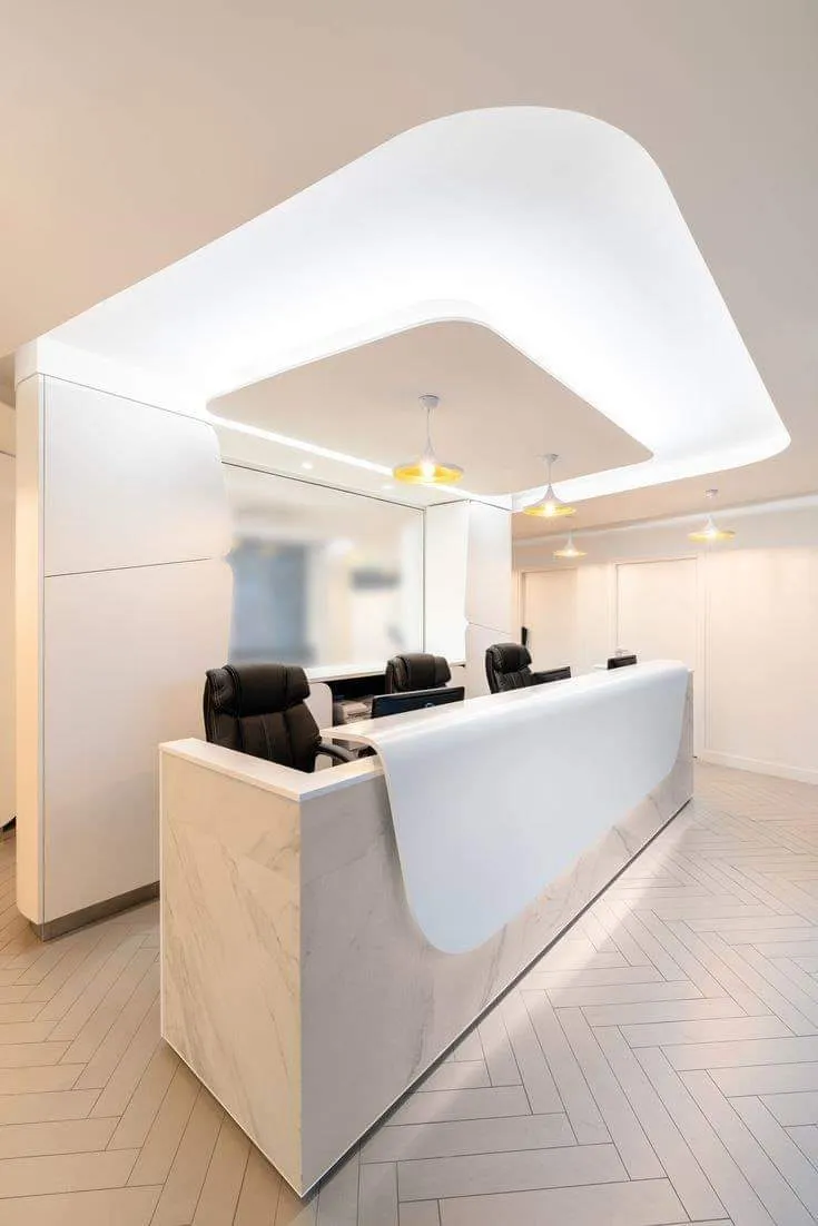 Quầy lễ tân đẹp cao cấp thẩm mỹ cao