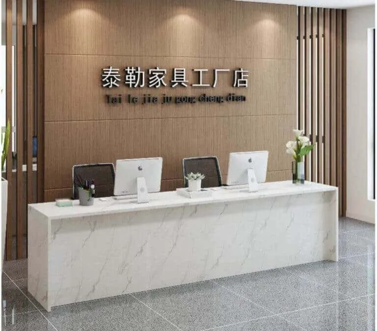 Quầy lễ tân vân đá chất lượng cao