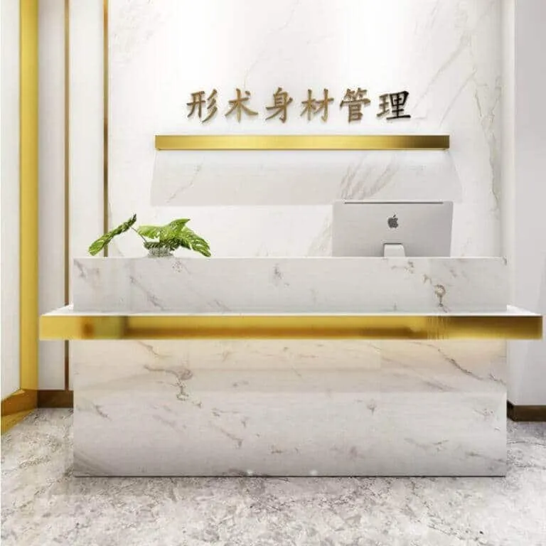 Quầy lễ tân vân đá chất lượng cao