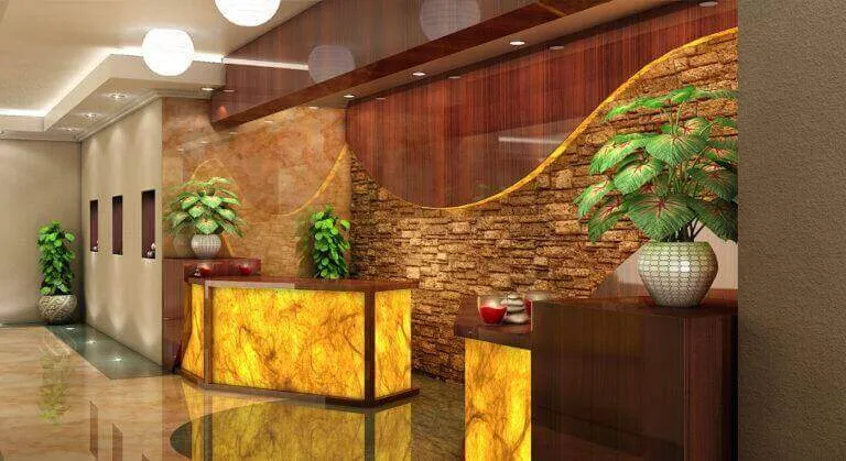 Mẫu quầy lễ tân spa