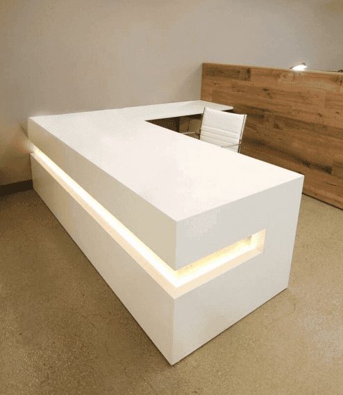 Mẫu quầy lễ tân khách sạn giá rẻ, đơn giản và hiện đại