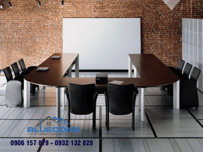 45+ mẫu bàn họp 6 ghế bằng gỗ chân sắt giá rẻ cho văn phòng nhỏ 7 Bàn họp 6 ghế chữ U - điểm nhấn không gian đầy ấn tượng