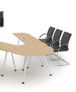 45+ mẫu bàn họp 6 ghế bằng gỗ chân sắt, hình Oval, tròn, bầu dục, chữ V giá rẻ cho văn phòng nhỏ BH013