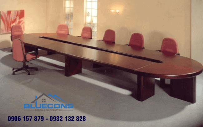 Bàn họp oval - Thiết kế khởi nguồn xu hướng nội thất phòng họp 2022 3 Bàn họp oval gỗ công nghiệp tiết kiệm chi phí