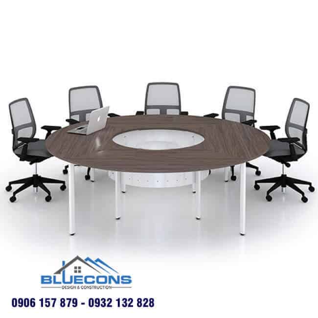 101+ Mẫu bàn họp tròn gỗ công nghiệp bền đẹp, nhiều doanh nghiệp yêu thích lựa chọn 6 Tiện lợi đầy thoải mái với bàn họp tròn chân sắt hiện đại