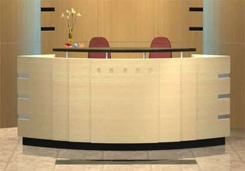 Bàn quầy lễ tân rẻ đẹp, thiết kế bàn quầy lễ tân cao cấp nhất 2024