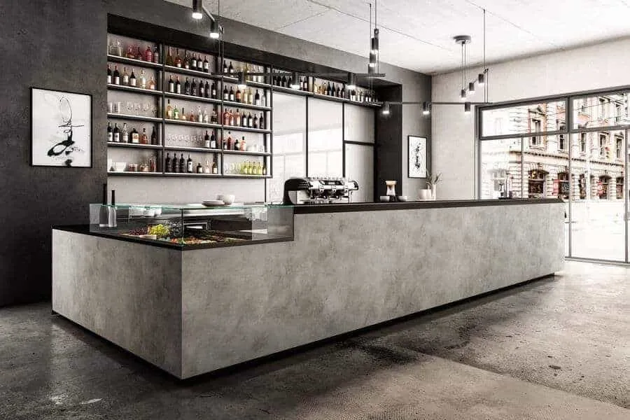 Cách bố trí quầy pha chế cafe và quầy bar 2 Tủ trưng bày đồ cổ cho phòng khách ấn tượng