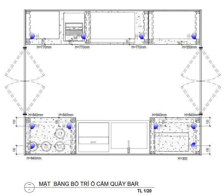 Quầy bar pha chế gỗ công nghiệp mdf chống ẩm và hdf chống nước 7 Quầy bar pha chế gỗ công nghiệp mdf chống ẩm và hdf chống nước