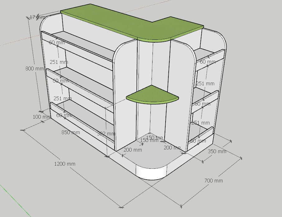 #35 Quầy kệ siêu thị mini giá rẻ 16 Kích thước quầy siêu thị mini giá rẻ