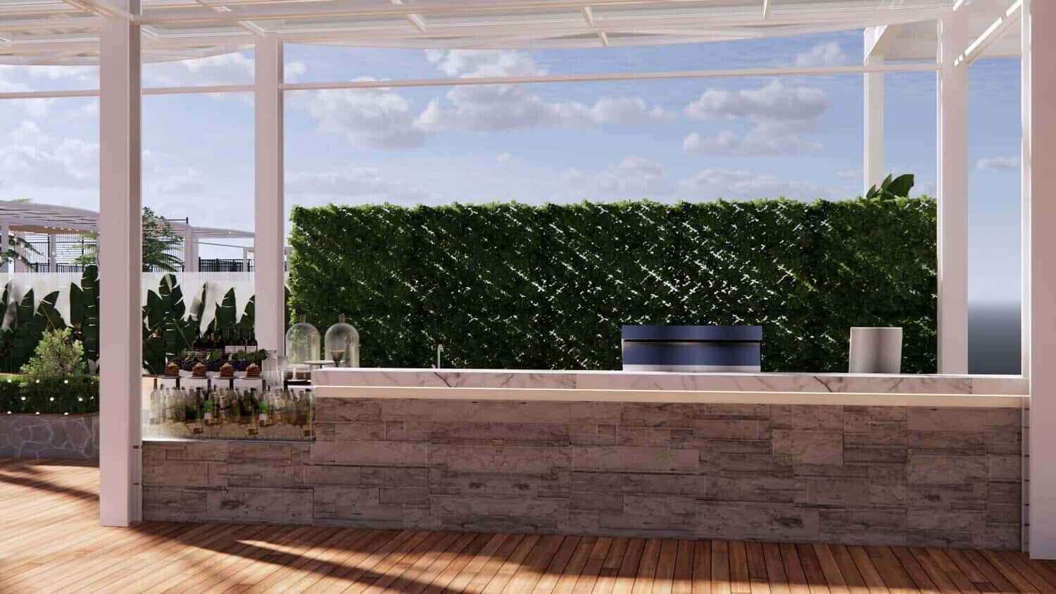 Quầy bar ngoài trời 20 Quầy bar ngoài trời bằng đá đẹp