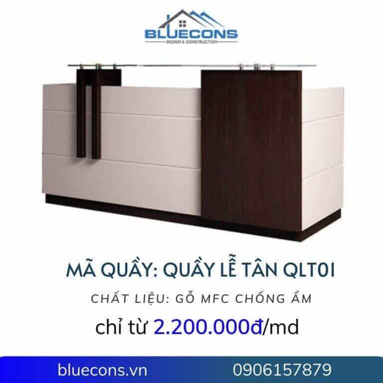 Quầy lễ tân đơn giản đẹp