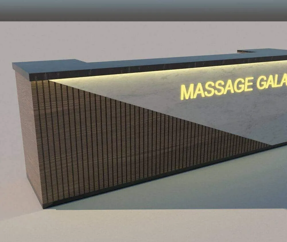 Bật mí 3 mẫu quầy lễ tân nhà hàng chất lượng của Bluecons