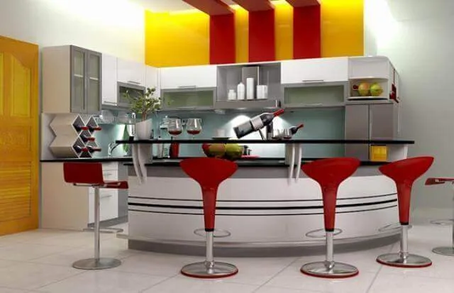 Thiết kế quầy pha chế cafe với những thiết kế đồ nội thất đơn giản