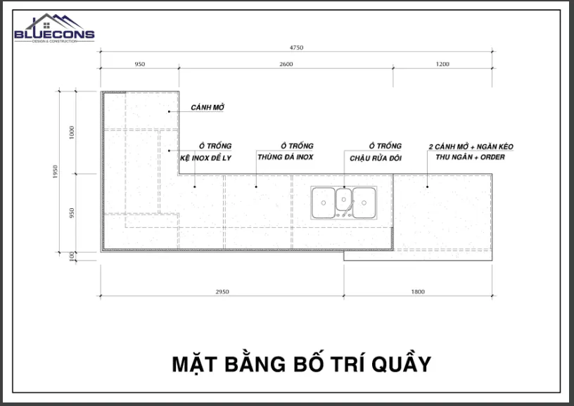 Quầy pha chế giá rẻ