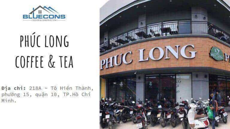 Thiết kế quán cafe Phúc Long quận 10