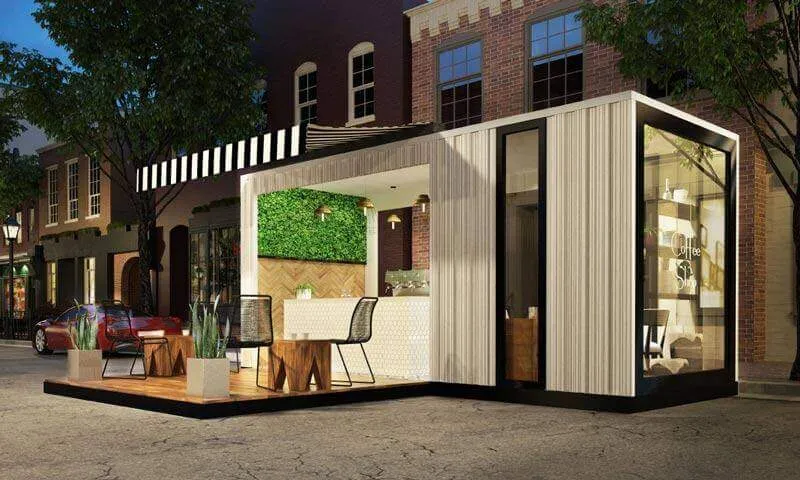 Thiết kế quán cafe container 2 Thiết kế quán cafe phong cách vintage